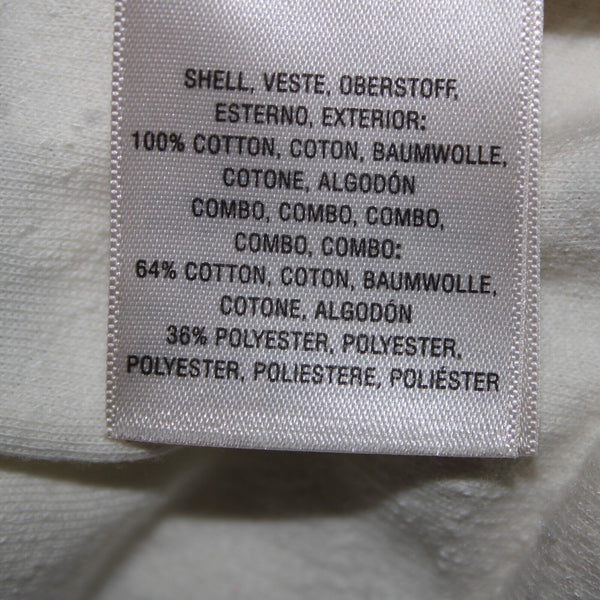 Saturday Sunday Sz S White Cream Long Sleeve Full Zip Pocket Cotton Poly Jacket