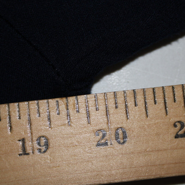 Million Bullpup Sz M Navy Blue Red Plaid Long Sleeve V Back Rayon Spandex Dress