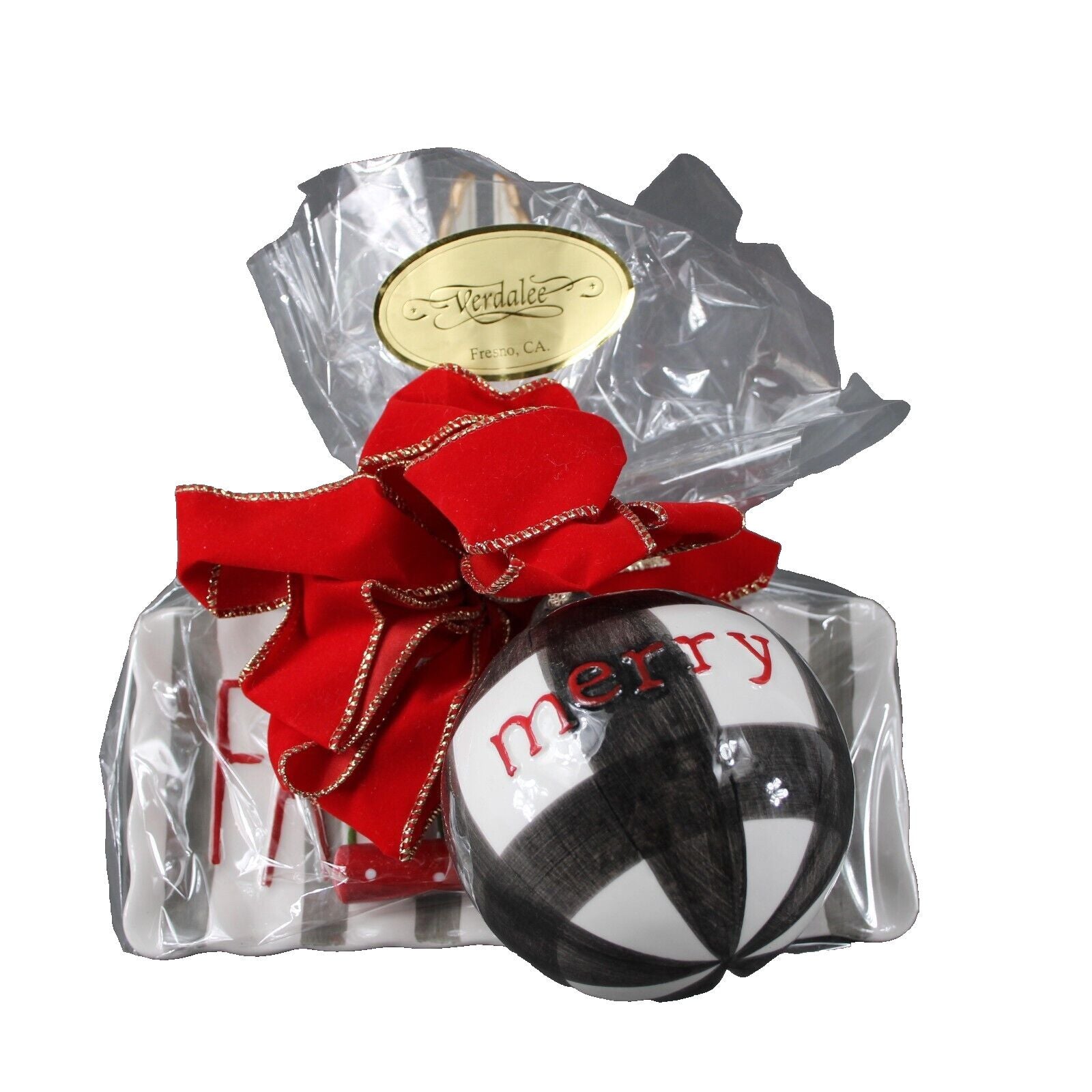 Mud Pie NEW Fa La Painted Everything W Ornament Plate