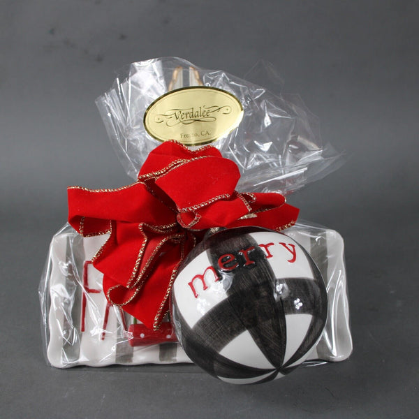 Mud Pie NEW Fa La Painted Everything W Ornament Plate