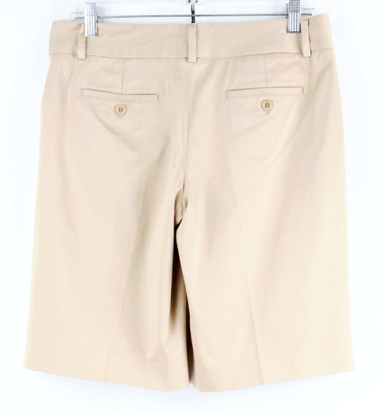 Laundry Sz 6 X 11 Camel Pleated Front Cotton Spandex Dress Shorts