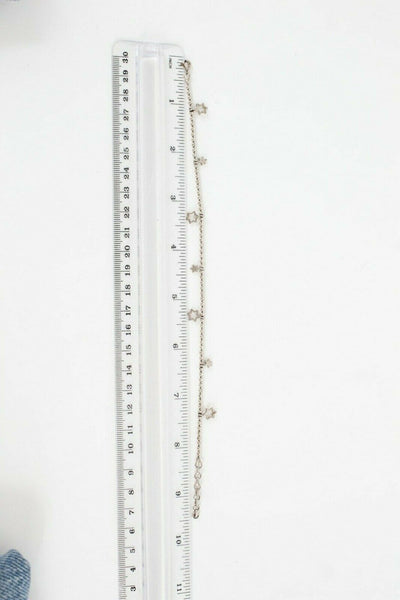 Sterling Silver 8" - 9" Star Charm Ankle Bracelet