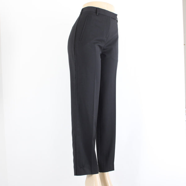 Givenchy Pant Sz 38 x 30 Black Pockets Straight Leg Wool Viscose Pant