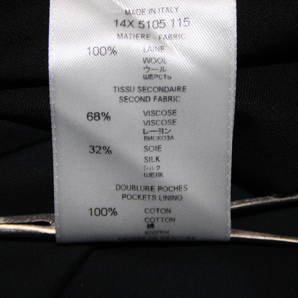Givenchy Pant Sz 38 x 30 Black Pockets Straight Leg Wool Viscose Pant