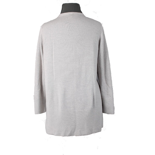 Eileen Fisher Wrap Sweater Sz XL Gray Pockets 100% Merino Wool Wrap Sweater