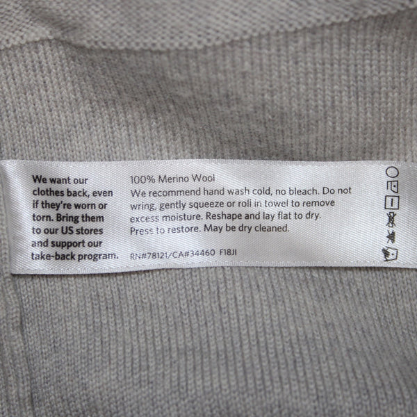 Eileen Fisher Wrap Sweater Sz XL Gray Pockets 100% Merino Wool Wrap Sweater