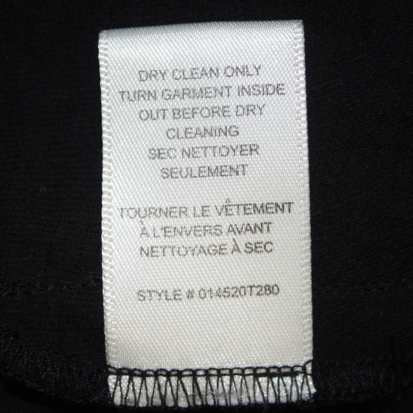 Rebecca Taylor Top Sz 4 Black Embellished Asymm Sleeveless 100% Polyester Top