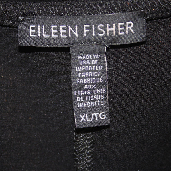 Eileen Fisher Dress Sz XL Black Sleeveless Viscose Nylon Spandex Dress 4