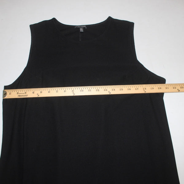 Eileen Fisher Dress Sz XL Black Sleeveless Viscose Nylon Spandex Dress 4