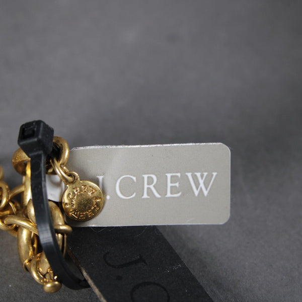 J Crew NEW $45 Goldtone Black Circles Gold Balls Statement  20" Ext. 2" Necklace