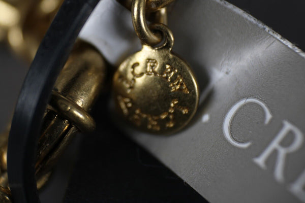 J Crew NEW $45 Goldtone Black Circles Gold Balls Statement  20" Ext. 2" Necklace