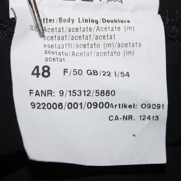 Basler Pant NEW $295 Sz 48 Euro x 28 Black Pull On Ankle Cotton Polyamide Pant