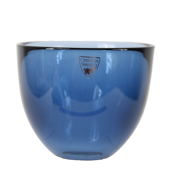 Orrenfors Sweden Glass Bowl Pastillo Steel Blue High Quality Crystal 3" Cup Bowl