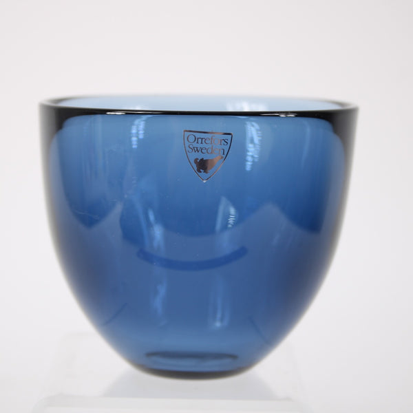 Orrenfors Sweden Glass Bowl Pastillo Steel Blue High Quality Crystal 3" Cup Bowl