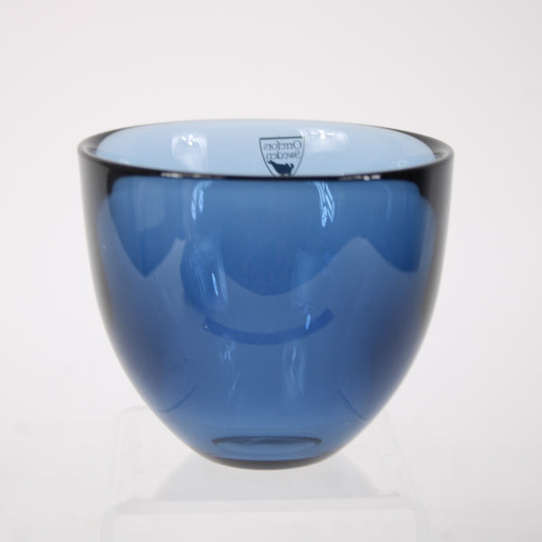 Orrenfors Sweden Glass Bowl Pastillo Steel Blue High Quality Crystal 3" Cup Bowl