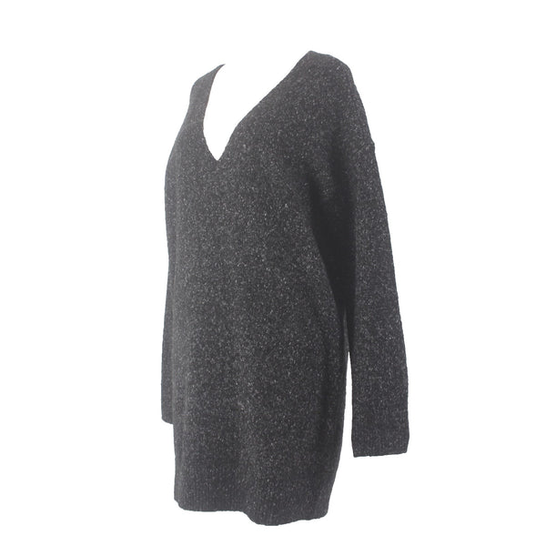 Treasure Bond Dress NEW $69 Sz S Black White V Neck Sweater Acrylic Cotton Dress