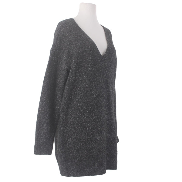 Treasure Bond Dress NEW $69 Sz S Black White V Neck Sweater Acrylic Cotton Dress