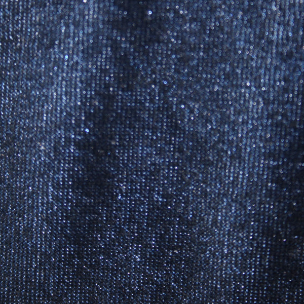 Thml Dress Sz L Navy Lt Blue Embroidered Collared Sleeveless Velour Poly Dress