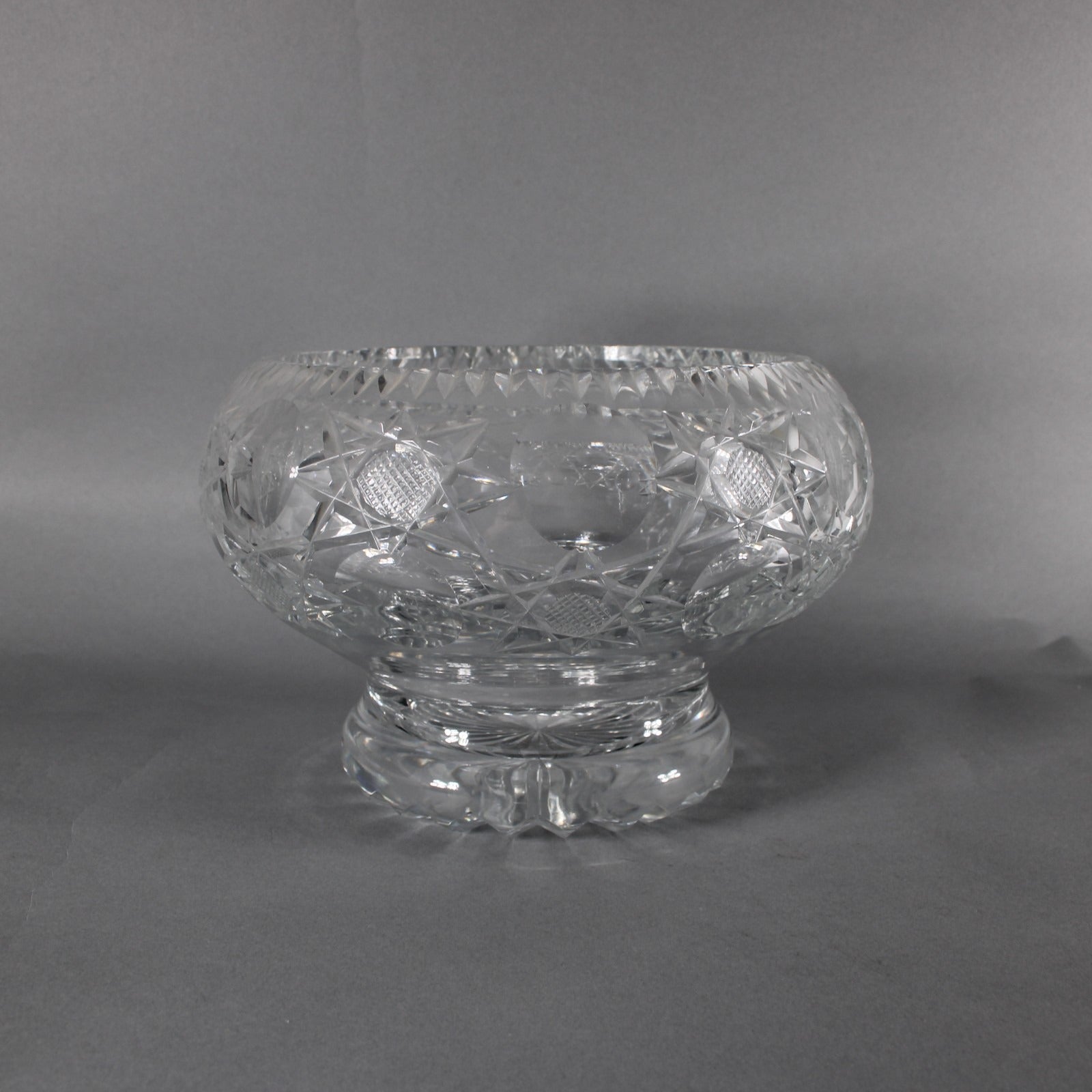 Brierly Bowl 8 x 7 Cut Crystal Footed Full Lead Hand Cut Bowl