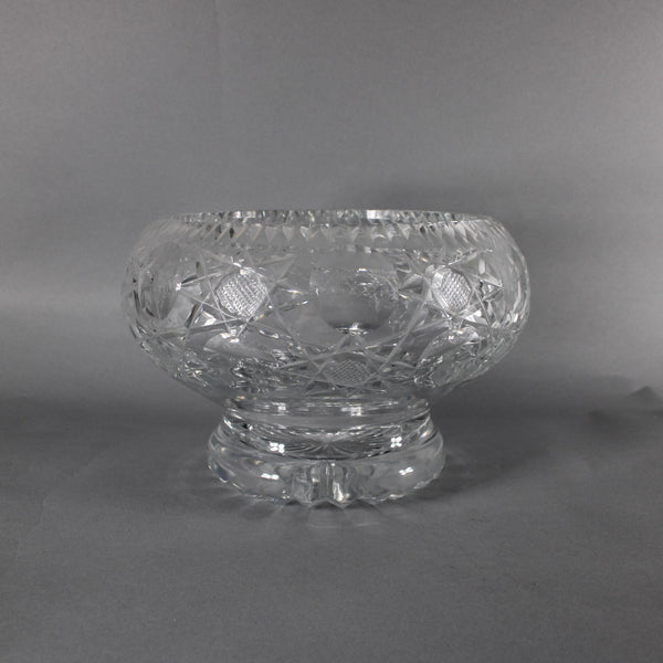 Brierly Bowl 8 x 7 Cut Crystal Footed Full Lead Hand Cut Bowl