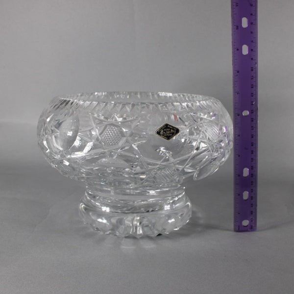 Brierly Bowl 8 x 7 Cut Crystal Footed Full Lead Hand Cut Bowl