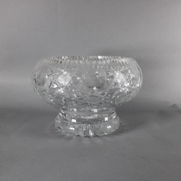 Brierly Bowl 8 x 7 Cut Crystal Footed Full Lead Hand Cut Bowl