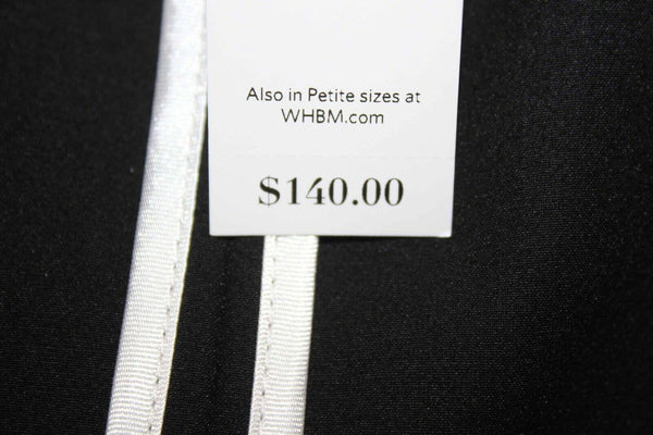 WHBM NEW $140 Sz 2 Black Lapel Collar Peplum 1 Button Cotton Blend Jacket