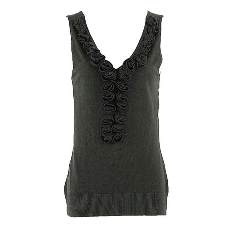 White House Black Market NEW $78 Sz S Black Viscose Silk Nylon Spandex Top