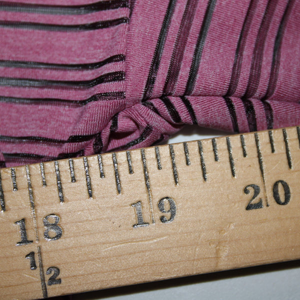 ExOfficio Sz Sp Purple Black Sheer Striped Round Neck Polyester Spandex Top