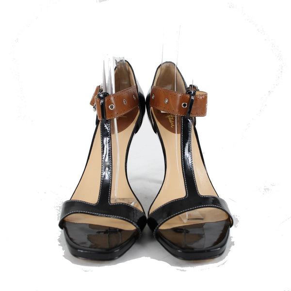 Cole Haan Sz 10 AA Black Brown Patent Leather Upper 4" Cushion Air Sole Heels