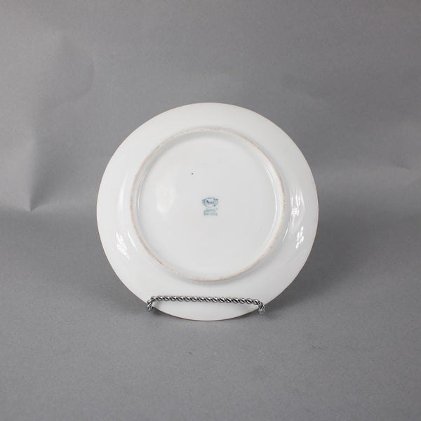 Thomes Handpainted Plate Sevres Light Blue Yellow Floral Painted 6.5" Plate