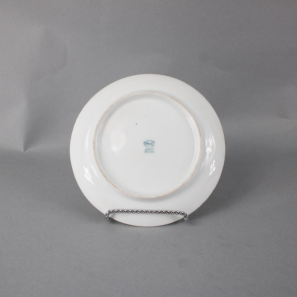 Thomes Handpainted Plate Sevres Light Blue Yellow Floral Painted 6.5" Plate