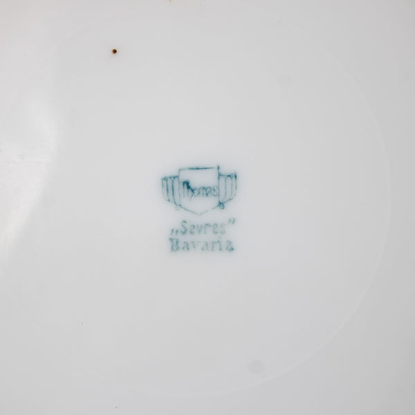 Thomes Handpainted Plate Sevres Light Blue Yellow Floral Painted 6.5" Plate