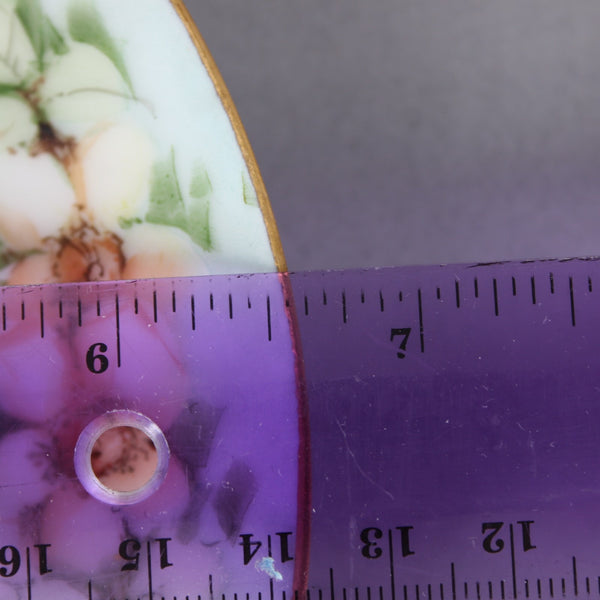 Thomes Handpainted Plate Sevres Light Blue Yellow Floral Painted 6.5" Plate