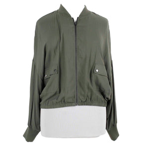 BB Dakota NEW $89 Jack Sz XL Olive Green Zip Pocketed Rayon Poly Jacket