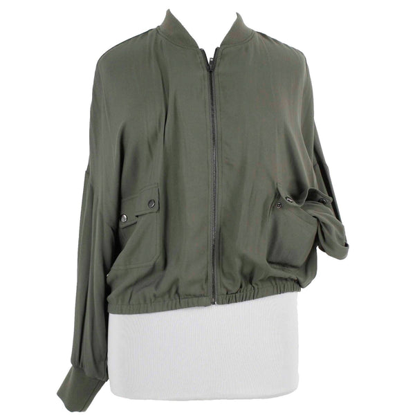 BB Dakota NEW $89 Jack Sz XL Olive Green Zip Pocketed Rayon Poly Jacket