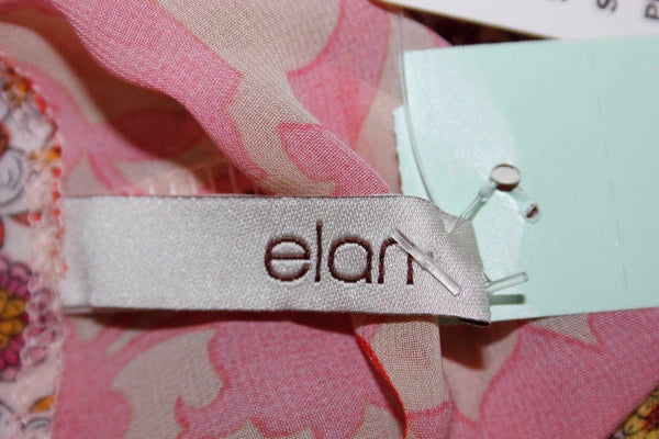 Elan NEW $55 Sz OS Pink Yellow Multi Drop Shlouder Polyester Wrap Cardigan