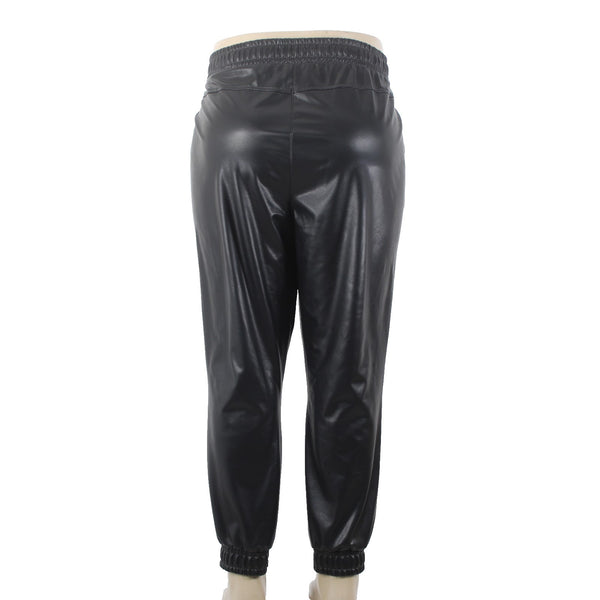 Joseph Ribkoff Pant Sz 18 x 28 Black Pockets Faux Leather Imported Material Pant