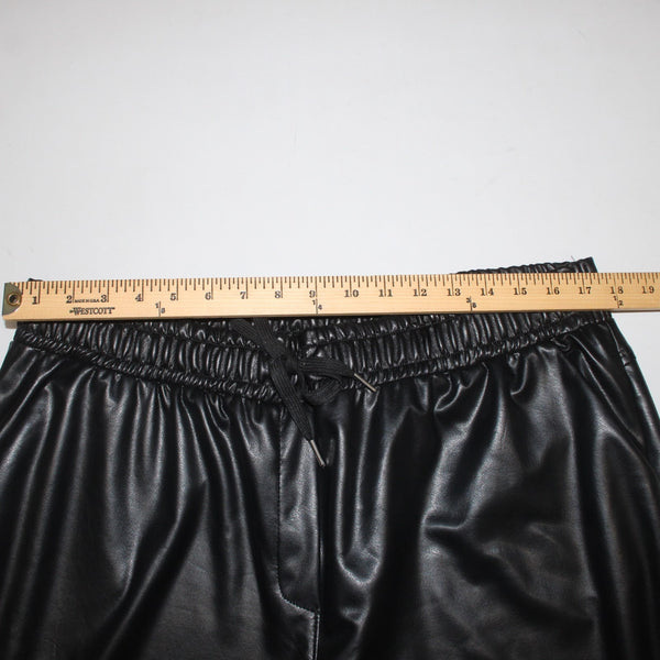 Joseph Ribkoff Pant Sz 18 x 28 Black Pockets Faux Leather Imported Material Pant