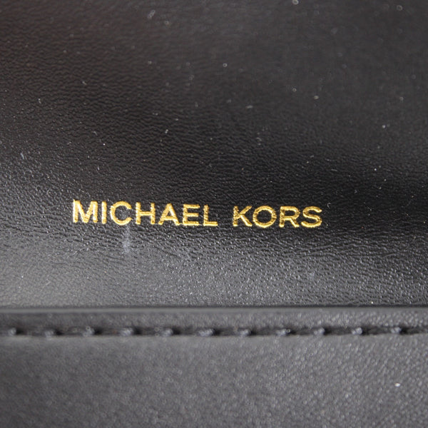 Michael Kors Purse Sinclair 13 x 12 x 5 Black Perforated Leather Shopper Tote