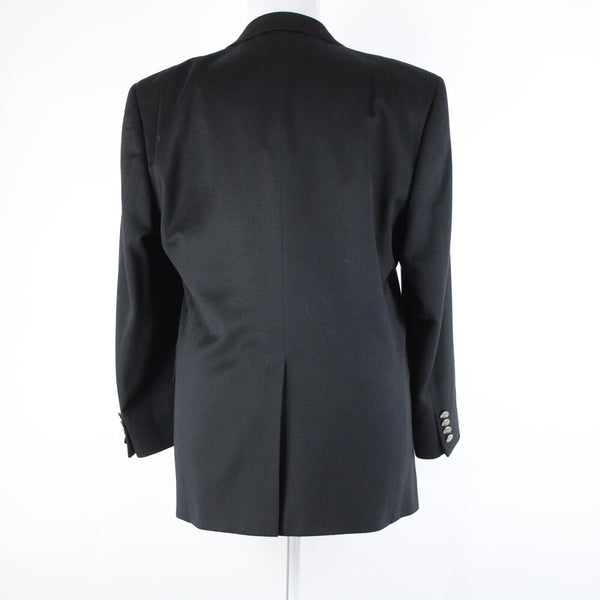 Hart Schaffner Loro Piana 44R Black Lined 3 Button 100% Cashmere Sport Coat