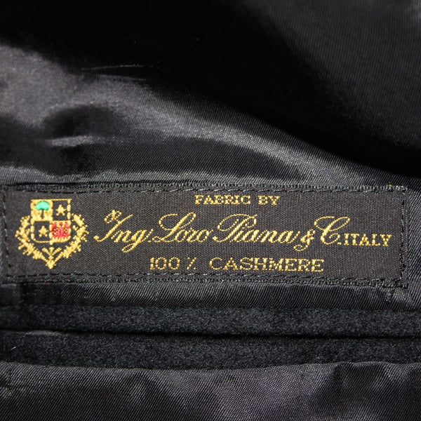 Hart Schaffner Loro Piana 44R Black Lined 3 Button 100% Cashmere Sport Coat
