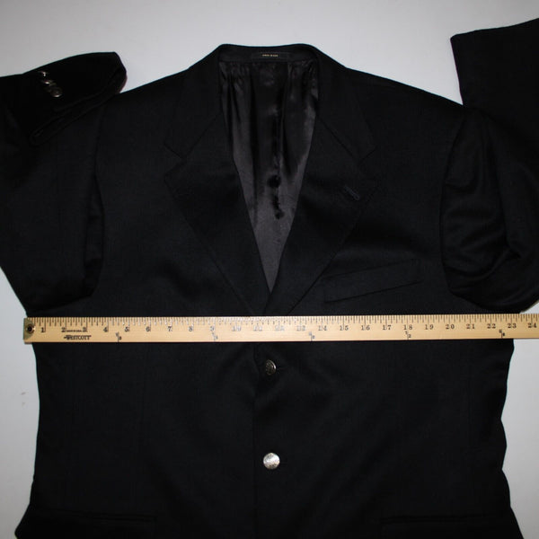 Hart Schaffner Loro Piana 44R Black Lined 3 Button 100% Cashmere Sport Coat