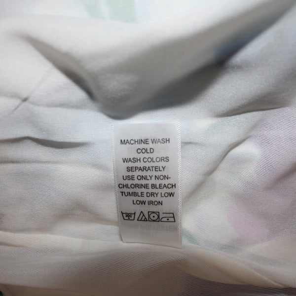 Jessica London Dress Sz 18W White Blue Multi Color Floral Lined 100% Poly Dress