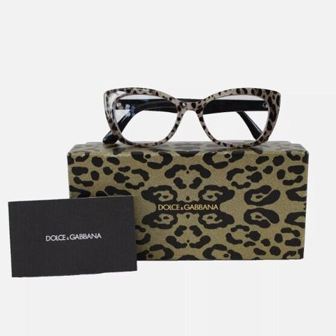 Dolce Gabbana DG3360 3163 52 18 145 Animal Print Eye Glass Frames W Box