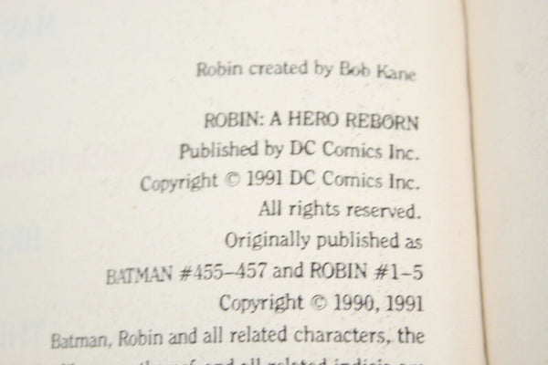 DC Comics 1991 Robin A Hero Reborn Comic Book