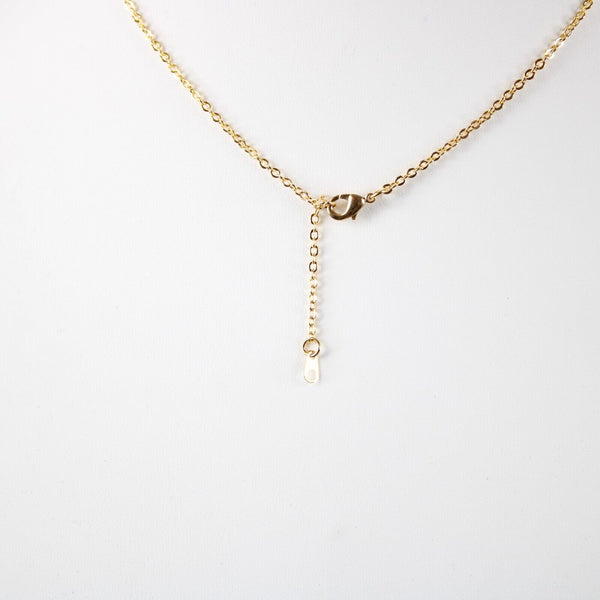 ALEXANDRIA Name Goldtone Rhinestone Accent 14.5" w 4.5" Multi Ring Ext Necklace