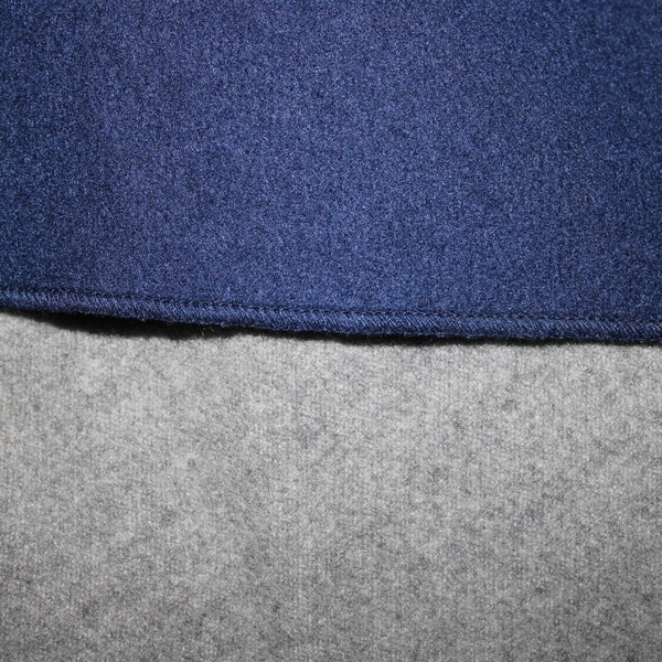 Iman NEW Sz M/L Navy Blue Gray Button Detail Collared Polyester Rayon Wrap
