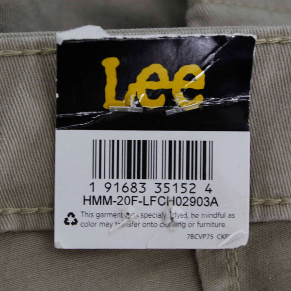 Lee NEW Sz 8 Short X 27 Tan Mid Rise Tapered Leg Reg Fit Cotton Spandex Pant
