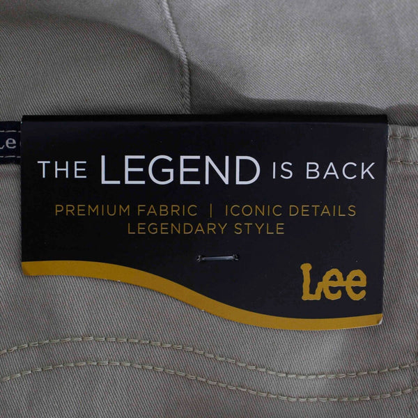 Lee NEW Sz 8 Short X 27 Tan Mid Rise Tapered Leg Reg Fit Cotton Spandex Pant